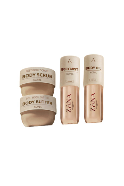 ZONA Konil Luxury Bath Set | Body Scrub, Body Butter, Body Oil & Body Mist | ...