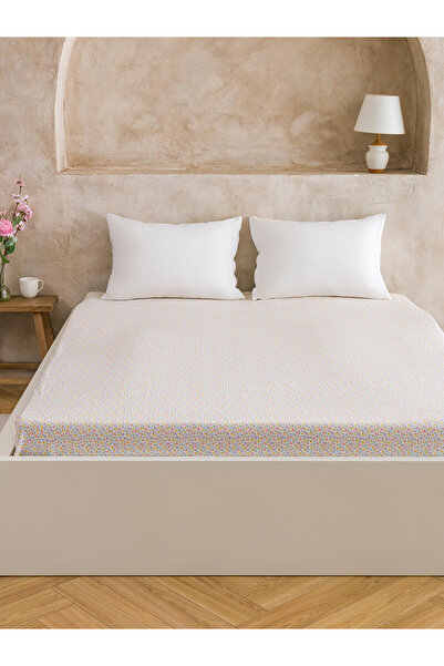 LC Waikiki Nevavm Floral Double Elastic Bed Sheet with Difference in Thickness