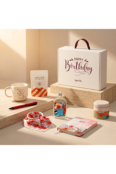 lagomde Flower Garden Hediye Kutusu Kupa / Mug & Portakal Greyfurt ve Mandali...