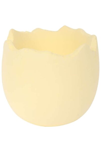Goliat recipient ceramic pentru alimente, în formă de ou, galben, 9x8cm