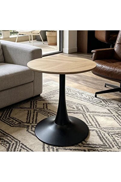 Bleco Round sofa side table, small home coffee table, retro corner table, wro...