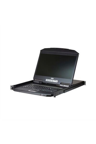 Aten KVM суич, ATEN, 18.5-инчов LCD монитор, LED, 8 порта, VGA, PS/2-USB, 136...