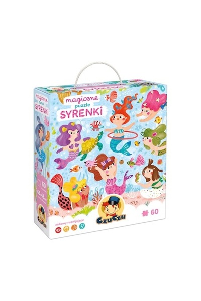 Czuczu Puzzle pentru copii, Czuczu, Model Sirenă, 68 x 48 cm, 60 piese