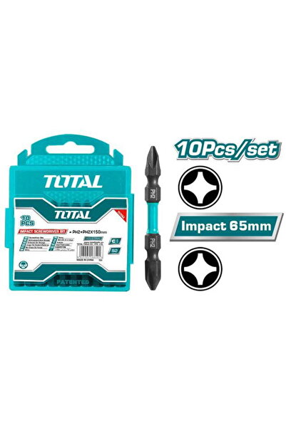TOTAL - Set 10 biti de impact PH2xPH2x65mm