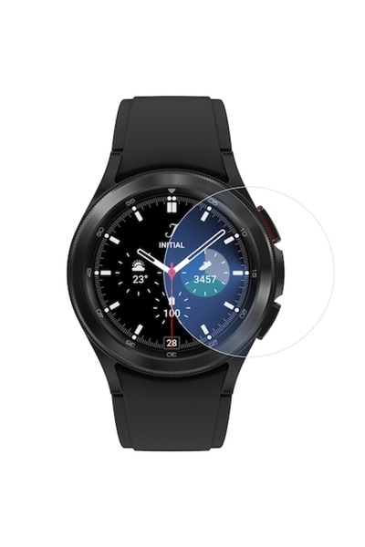 DAMUR Secured Film for Samsung Galaxy Watch4 Classic 46mm, Protective 2.5D Gl...