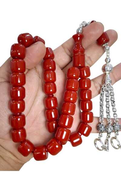 Cekke Tesbih Original Crimped Amber Prayer Beads 12*13 mm Suitable for Daily Use