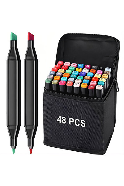Touch Dual Tip Marker Pens Set 48 Colors Sketching Drawing Alcohol-Based Arti...