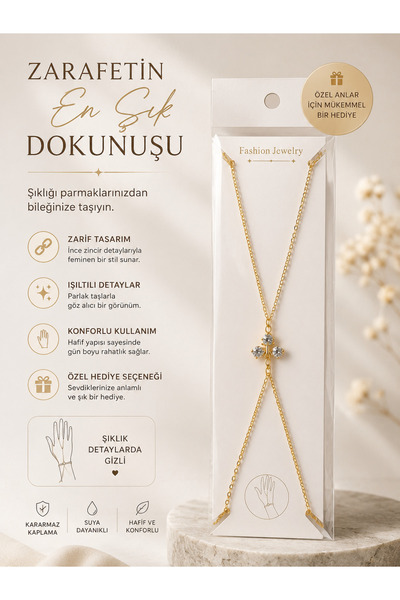 TUTU DESİGN Women's gold-tone peacock bracelet with adjustable chain - elegan...