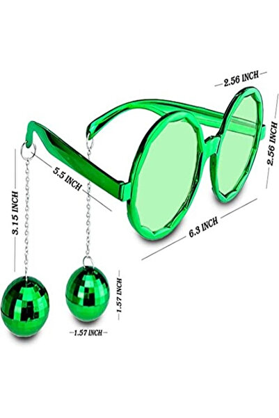 colezium Disco Bulk Earring Party Glasses Green Color