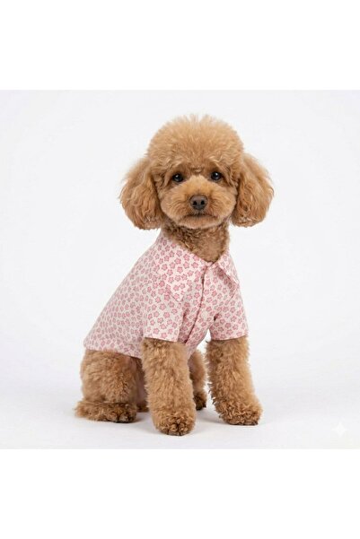 Buddy Store Beyaz Desenli Pet Gömleği Krinkıl Kumaş