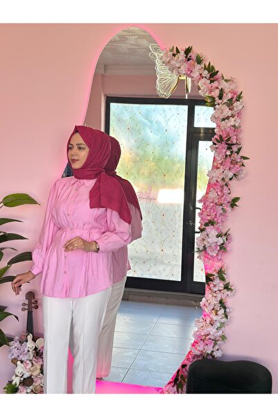 Esinti BÜŞRA NUR BOUTİGUE ŞEKER PEMBE GÖMLEK