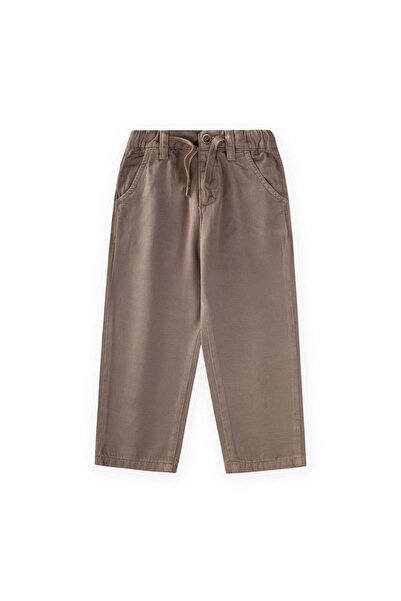 Cigit Draped Men's Trousers 2-12 Years Mink