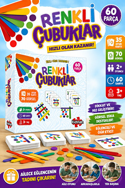 kidssan games Kidssan Renkli Çubuklar Hızlı Düşünme Oyunu | Dikkat, Görsel Al...