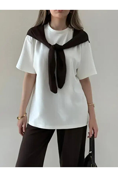 Kinzi Γυναικεία Μπλούζα καφέ Oversize
