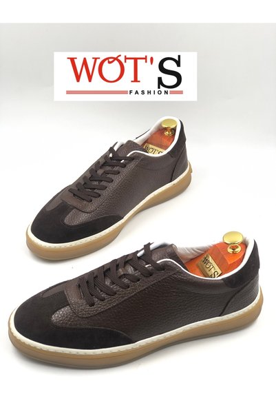 WOTS FASHION أحذية رجالية من الجلد الطبيعي من ووتس
