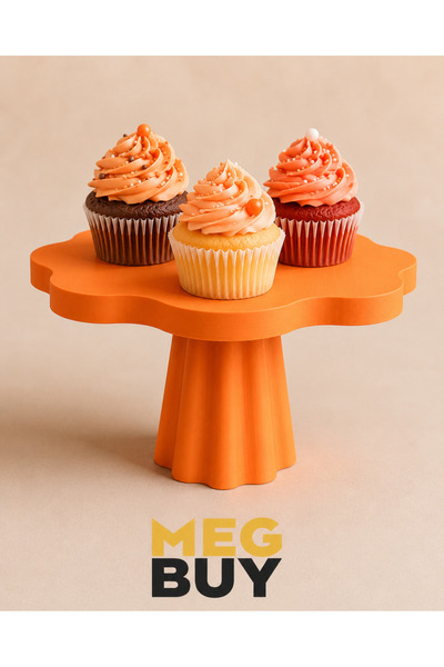 MEGBUY Çiçek Cupcake Standı | Dekoratif Pasta, Cupcake ve Tatlı Sunum Standı
