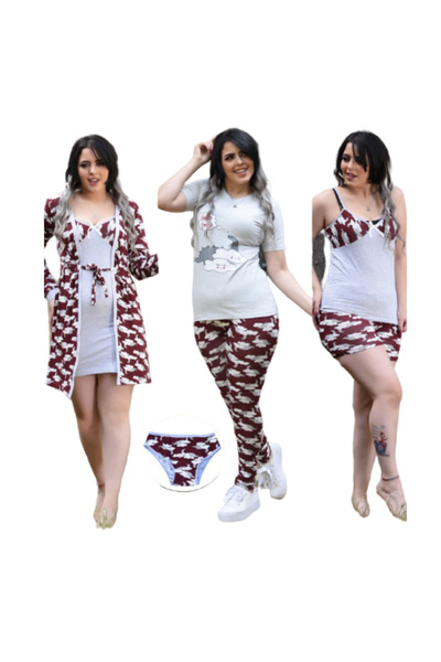 Generic Women's Cotton Multi-Piece Pajamas - Pj 1556
