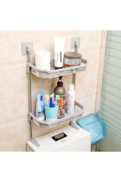 Vivendo Suport de depozitare multifuncțional pentru toaleta 2 polite 58 x30cm