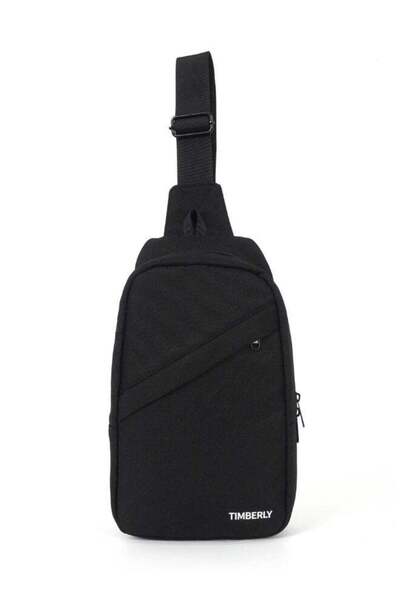 Timberly Black Travel Sling Backpack Large Capacity Crossbody Bag with Front ...