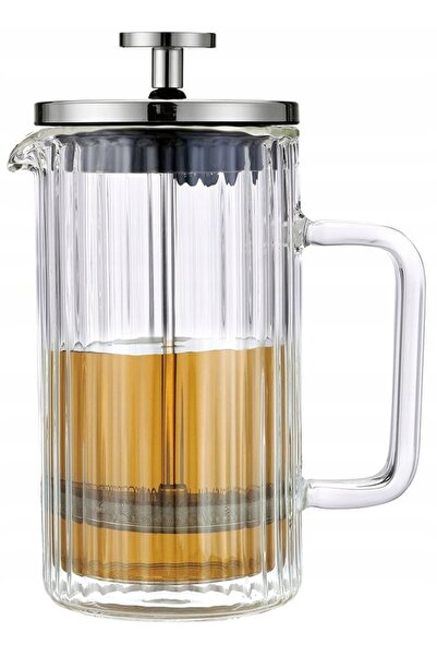 Klausberg Presă franceză de cafea și ceai, din sticlă, 0,35L, argintie, 7756