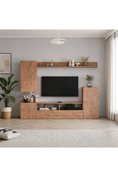 Vivendo Comoda TV 210x38x90,4 cm, cu dulap suspendat, pentru living