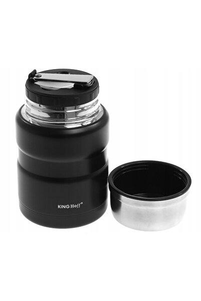 Kinghoff Termos pentru masă 0,5 L, pentru supă și alimente, cu lingură, negru...