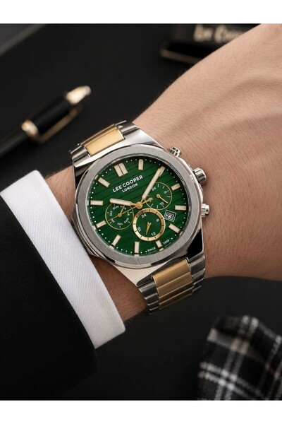 Lee Cooper Men's Wristwatch E8272.270 with Internal Dial Functions Active Bracelet Gift 2 Years Warranty.