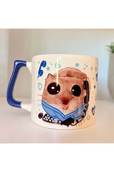 westartic Sad Üzgün Hamster - Meslek: Tıbbi Sekreter Sağlık Kupa Bardak Fincan