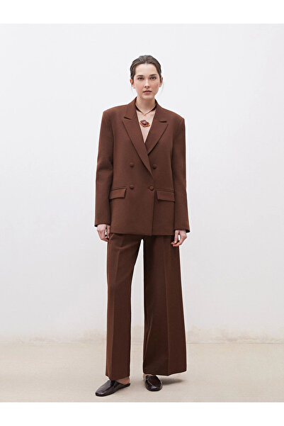LC Waikiki Brown Women's Blazer Jacket