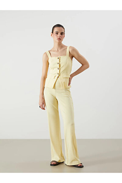 LC Waikiki Yellow Elastic Waist Women's Trousers