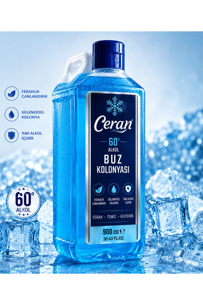 CERAN KOLONYA MAVİ BUZ KOLONYASI 900 CC BİDON