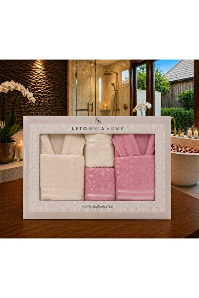 Lenjeria Pufoasa Set Baie Familie 6 Piese, 100% Bumbac – 2 Halate Universale ...