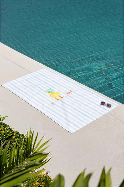 Kokopatik Surfer Duck Patterned Beach Towel