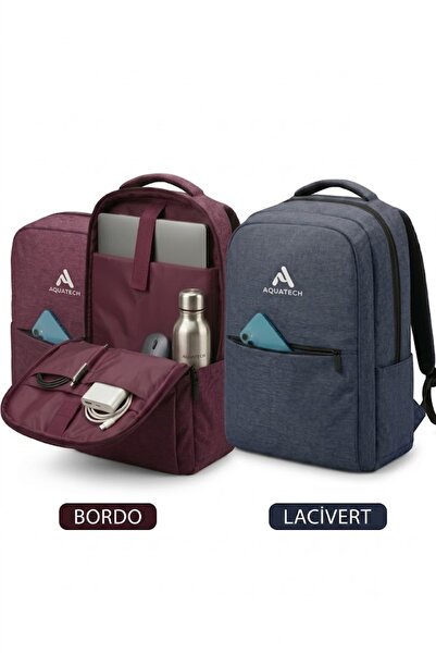 Store Bilgisayar Sırt Çantası Bordo | Laptop Bölmeli Organizer Cepli Okul İş ...