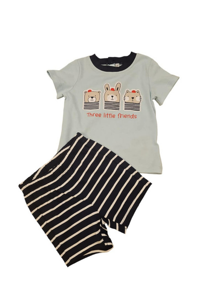 OEM Set 2 piese pentru copii, tricou cu pantaloni scurti, vernil-bleumarin, T...