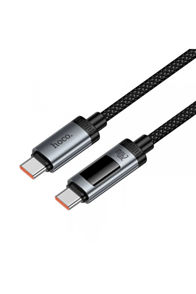 hoco. Cablu Date si Incarcare USB-C - USB-C HOCO Display U148, 240W, 1.2m, Negru