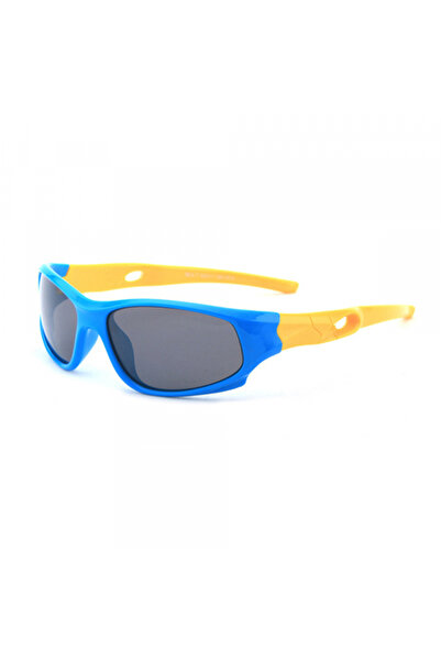 Techsuit Kids Sports Sunglasses 816-C5, Polarized, Blue Yellow