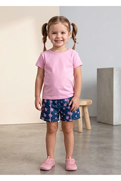 Ozmoz By Mukadder Özden Casual Comfortable Pink Summer Baby Girl T-Shirt-Shor...