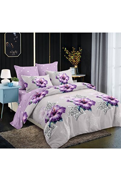 CHIRASO Комплект спално бельо, FINET, 6 части, Еластичен чаршаф 180x200см, Пл...