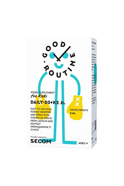 Secom Daily D3 + K2 Jr, 5 ml, Good Routine