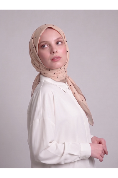 Ayshara وشاح منقوش من جانب واحد - لون السلمون