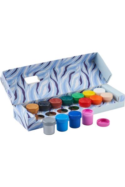 Oxford Set 14 culori acuarele guase, Kids, Zebra, 20 ml
