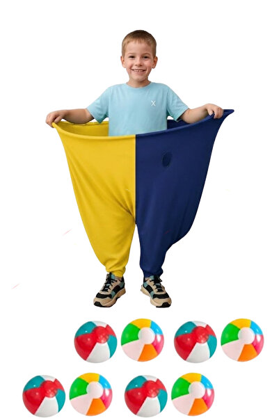 OTOBİR HoppaPota Oyunu Giyilebilir Pantolon+8 Adet Plastik Top Bahçe-Plaj-Oku...