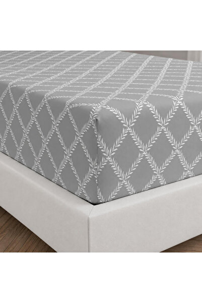 Astron Italy Σετ Μονών Σεντονιών με Λάστιχο (100x200+30) Lucia Grey