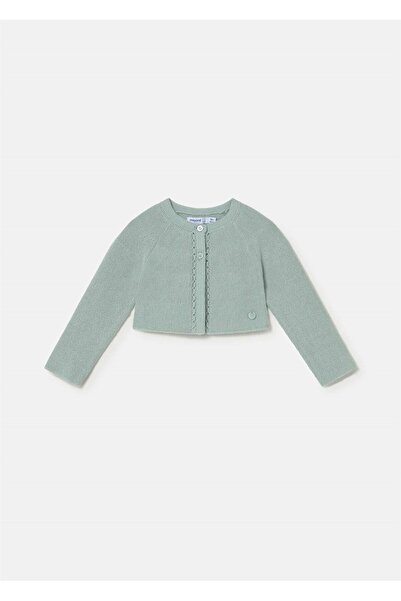 MAYORAL Baby Girl Laced Cardigan Mint 302