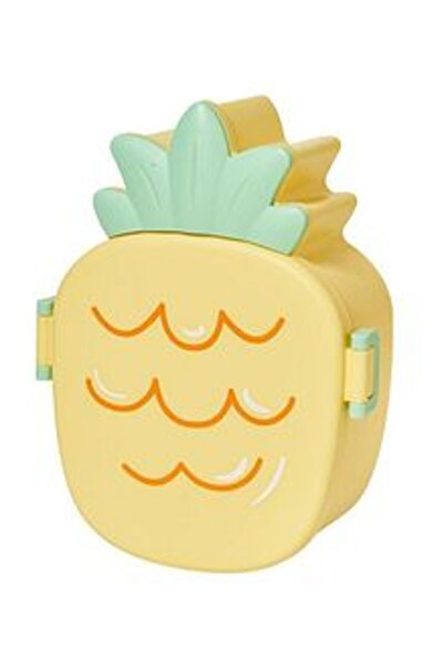 Bonfino Pineapple Design Lunch Box, Compact Size Design, Vibrant Colors, Dura...
