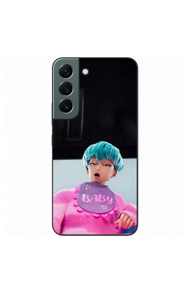 OEM Калъф, съвместим със Samsung Galaxy S22+ Plus, силиконов гел TPU, с десен...
