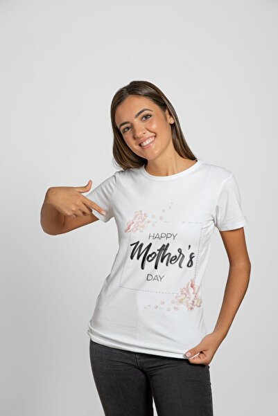 iLovePrints Μπλούζα Family για τη Γιορτή της Μητέρας με Ροζ Λουλούδια