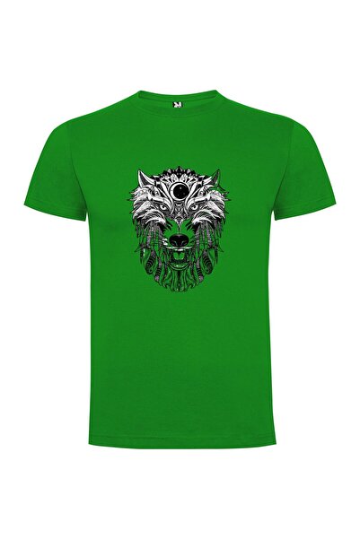 iLovePrints Alpha Line Art Wolf Tshirt