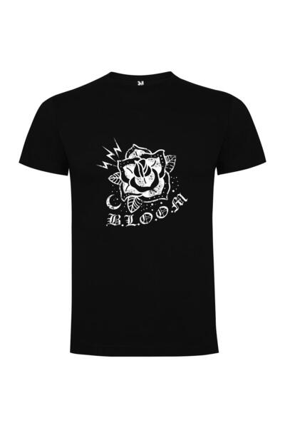 iLovePrints Monochrome Rose Tempest Tshirt